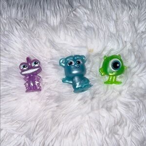 Monsters Inc. Doorables: Randolph, Sully and Mike.